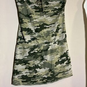 Camouflage Strapless Dress